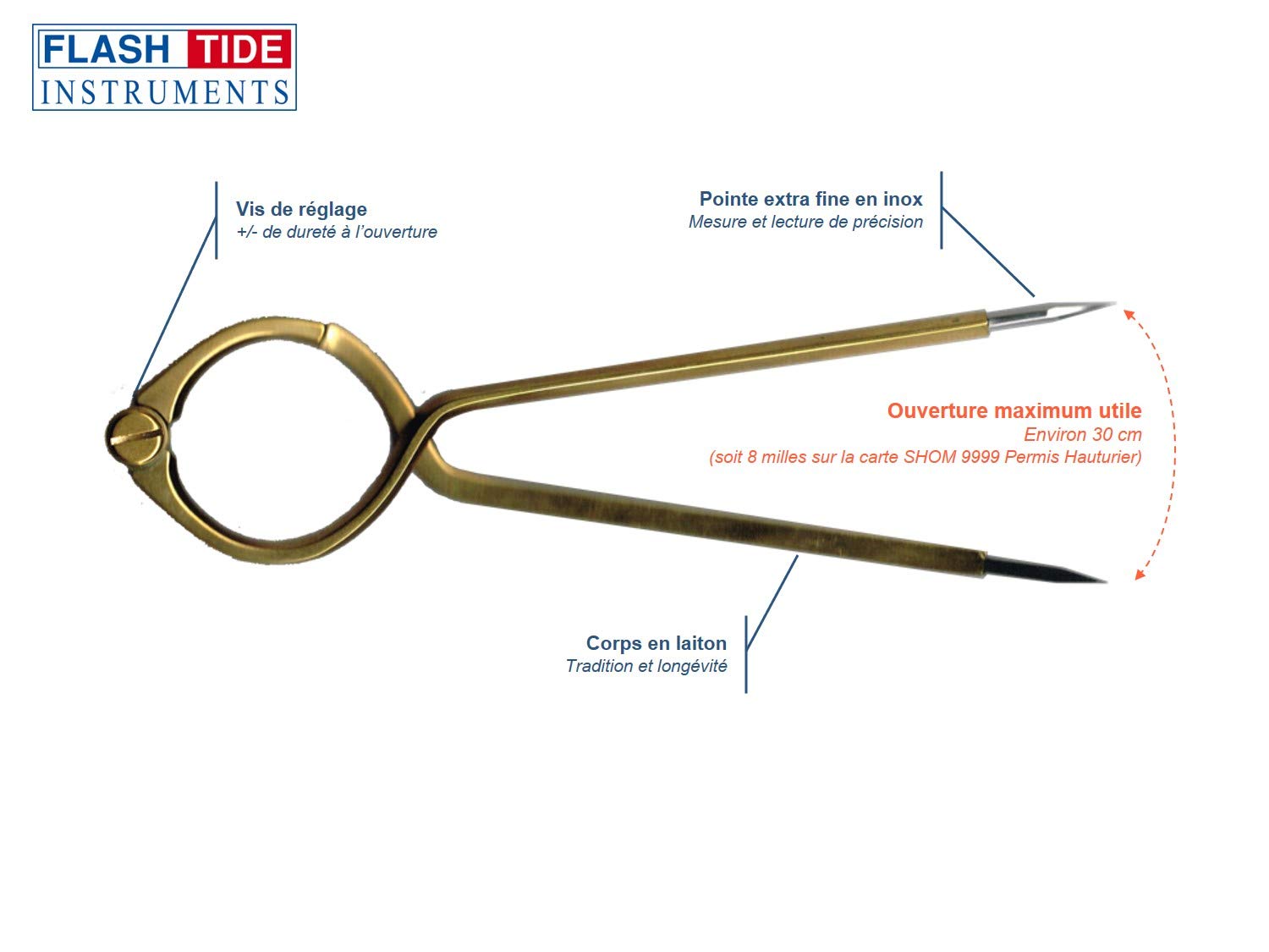 flash-tide-compas-pointe-s-che-lyre-compas-laiton-20-cm-inox image 4
