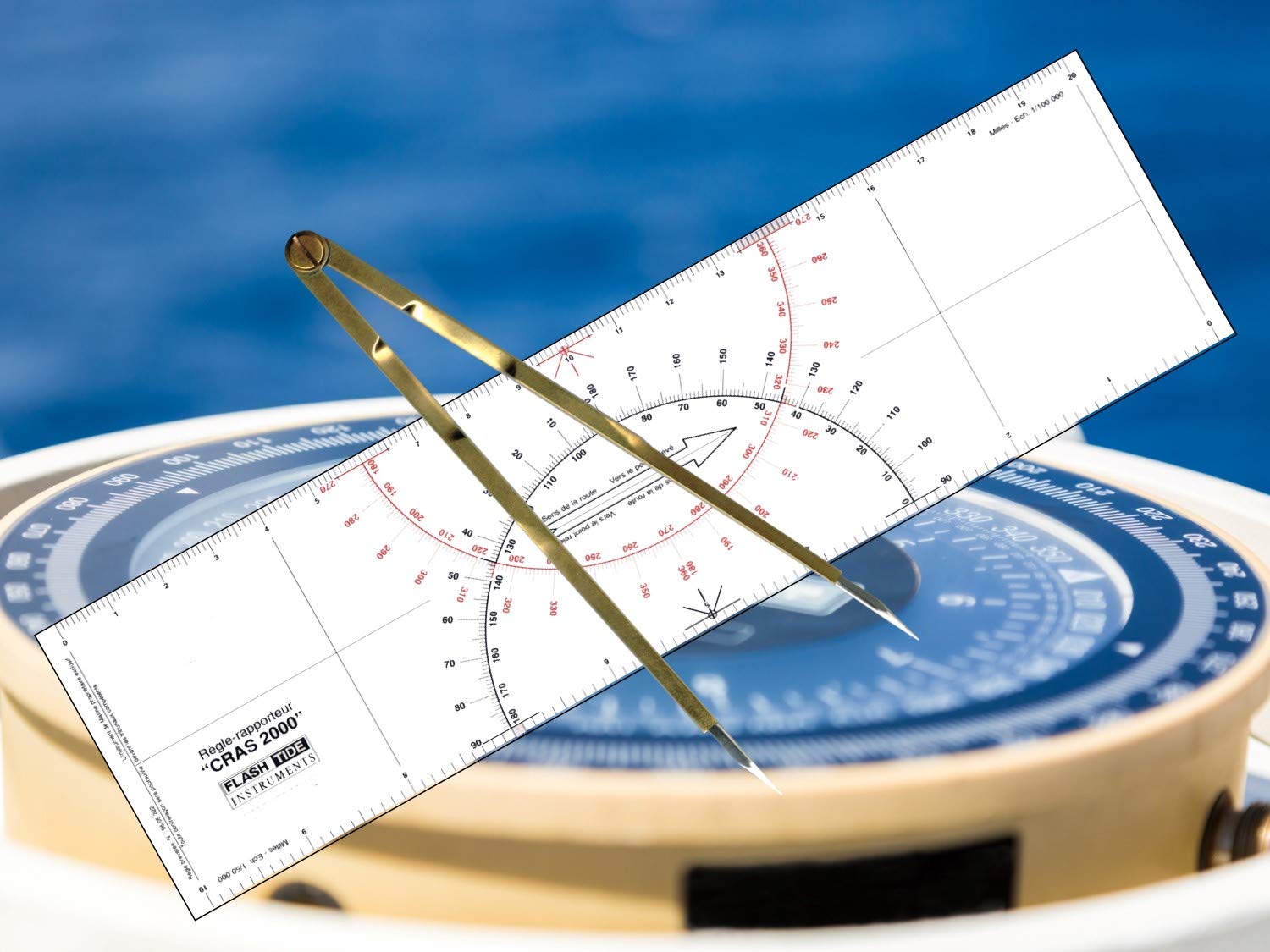 flash-tide-r-gle-cras-2000-compas-kit-navigation-bateau-laiton image 1
