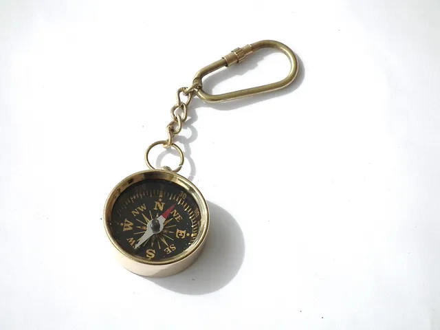 flash-tide-porte-cl-boussole-laiton-or image 1